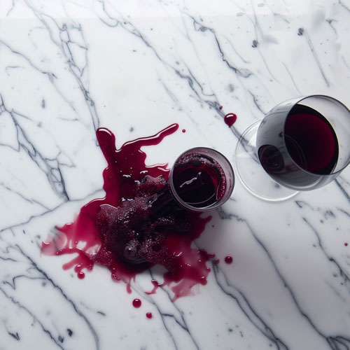 Wine spill on stain resistant countertop | The Floor Store