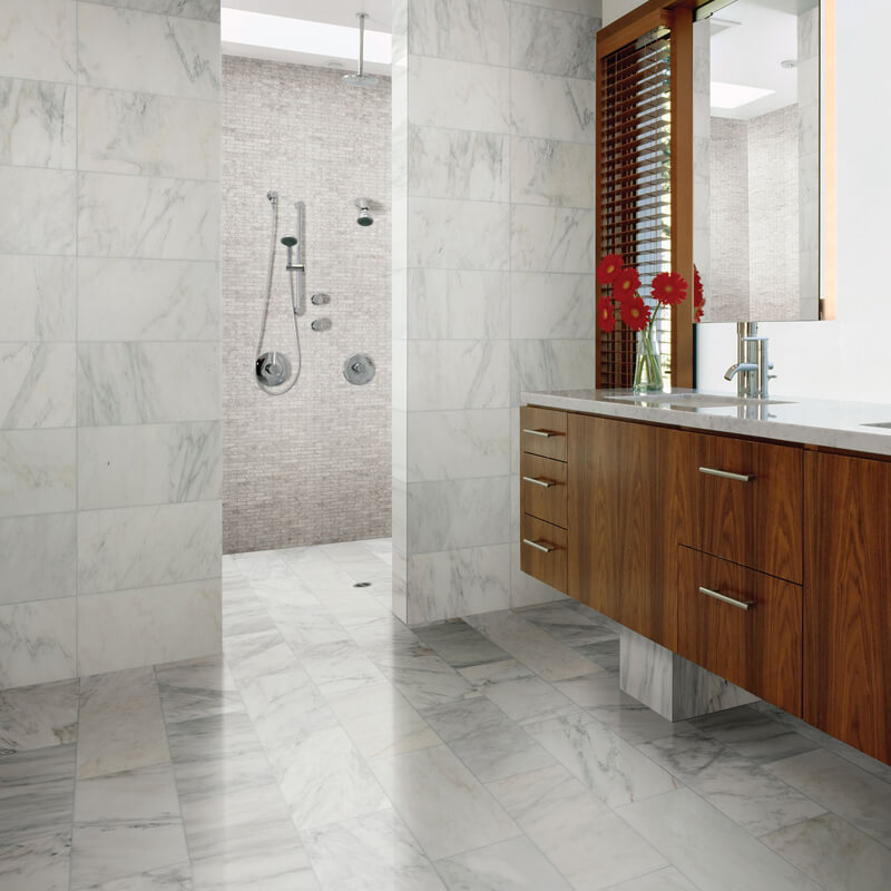 marble in bathroom | The Floor Store