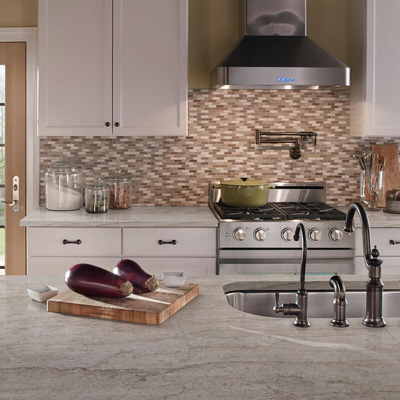 natural stone countertop in kitchen