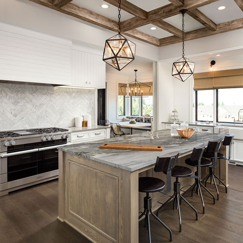 marble countertops in kitchen