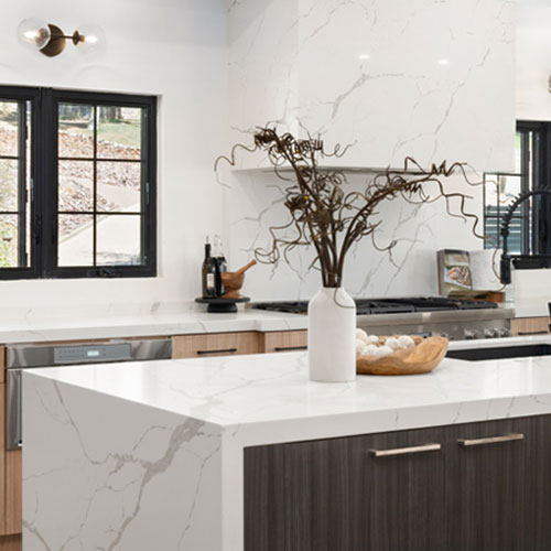 quartz countertops in kitchen