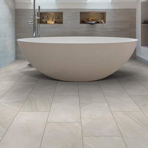 neutral waterproof flooring in bathroom 