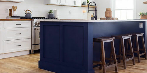 neutral flooring in a kitchen